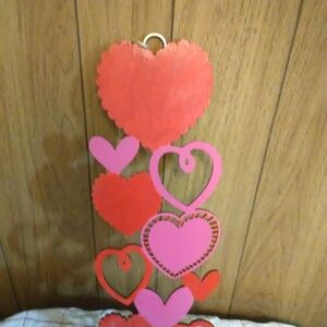 Red and Pink Heart Wall Hanging